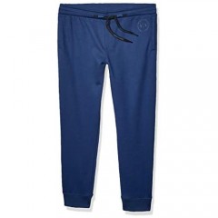 AX Armani Exchange Men's Plain Casual Trousers with Small Circular Logo