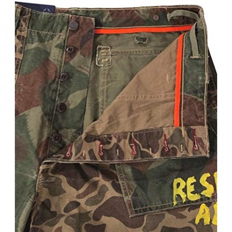 Ralph Lauren Men's Outdoors CAMO Multi Wildlife Embroidered Patched Painted Loose FIT Casual Pants