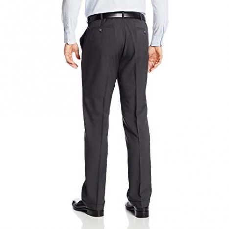 Van Heusen mens Big and Tall Stretch Traveler Cuffed Crosshatch Pleated Pant