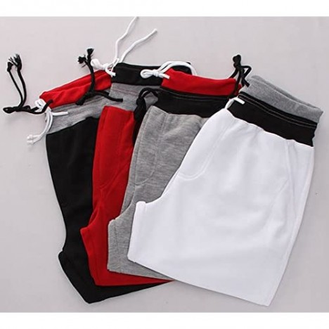 X&F Men's Fashionable Drawstring Capri Pants Summer Beach Short Trousers
