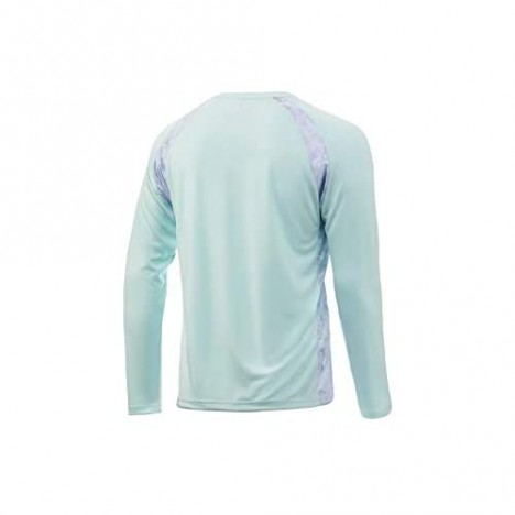 Huk Men's Strike Solid Long Sleeve Shirt | Long Sleeve Performance Fishing Shirt With +30 UPF Sun Protection & Water Repellent & Stain Resistant Material Seafoam 3X-Large