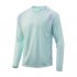 Huk Men's Strike Solid Long Sleeve Shirt | Long Sleeve Performance Fishing Shirt With +30 UPF Sun Protection & Water Repellent & Stain Resistant Material Seafoam 3X-Large