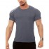 Men's Tech Stretch Short-Sleeve Performance T-Shirt Running Workout Shirts Sport Tee Grey
