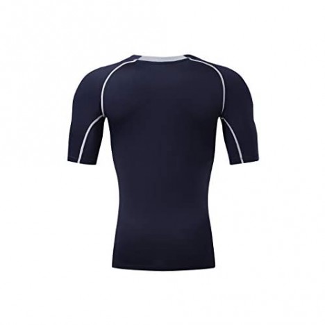 Nooz 4 Way Stretch Men's Cool Tech Quick Dry Compression V-Neck Short Sleeve T Shirt