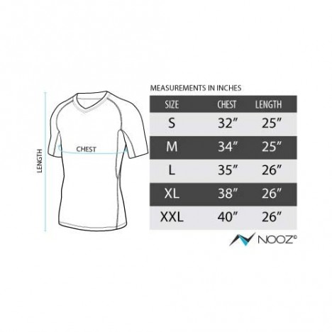 Nooz 4 Way Stretch Men's Cool Tech Quick Dry Compression V-Neck Short Sleeve T Shirt