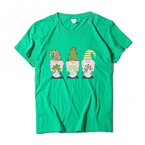 Qmdod St. Patrick's Day Party Parade T-Shirt Lucky Dress Up for Men Women(Green T-Shirt)