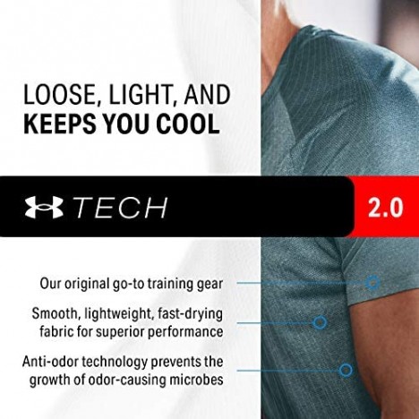 Under Armour Men's Tech 2.0 Novelty Short-Sleeve T-Shirt Washed Blue (420)/Black 3X-Large