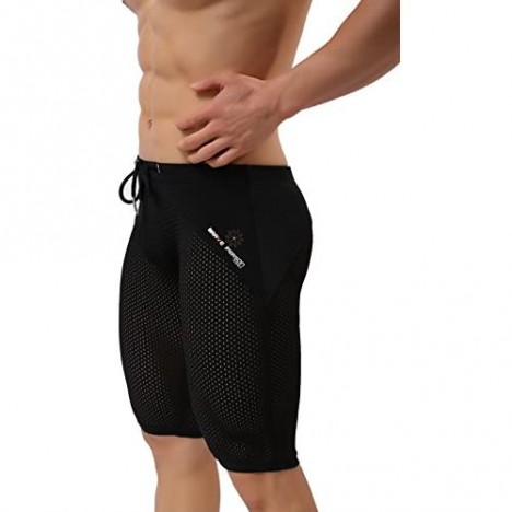 BRAVE PERSON Men's Fashion Breathable Mesh Elastic Training Shorts Swim Trunks Beach Pants 2240