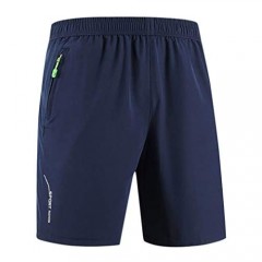Double Plus Open Mens Stretch Outdoor Quick Dry Elastic Waist Drawstring Sports Shorts with Pockets