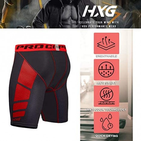 Hivexagon Workout Shorts Hunter Pro Men's Compression Half Tights