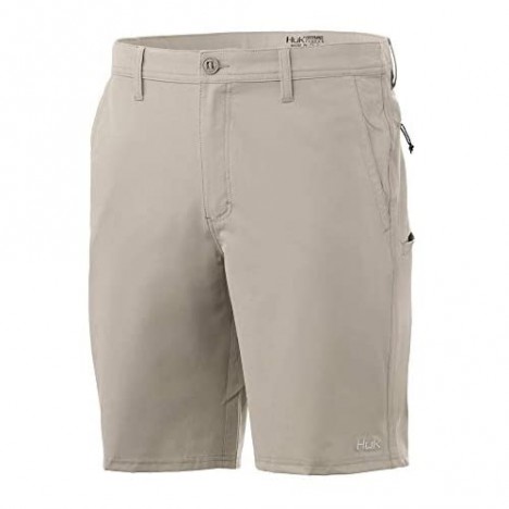 Huk Men's Reserve 20 Short | Quick-Drying Performance Fishing Shorts with UPF 30+ Sun Protection Bone 30