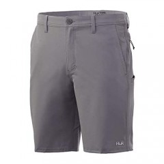 Huk Men's Reserve 20 Short | Quick-Drying Performance Fishing Shorts with UPF 30+ Sun Protection Sharkskin 42