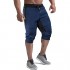 KEFITEVD Running Shorts for Men Cotton Casual Short Pants 3/4 Jogger Capris Pants for Men Athletic Shorts