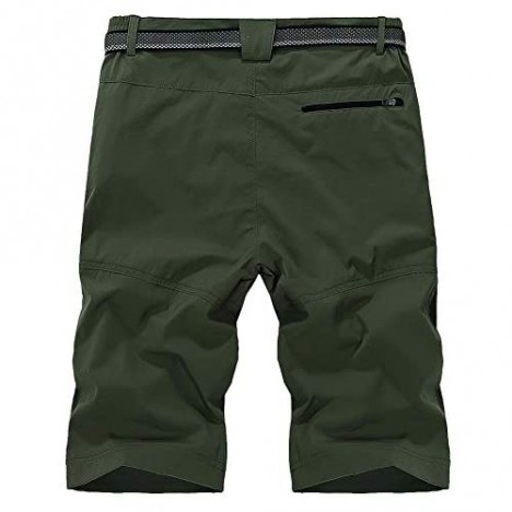 Kolongvangie Men's Outdoor Comfy Lightweight Quick Dry Stretchy Cargo Shorts with Multi Pockets (No Belt)