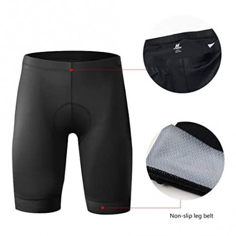 Mysenlan Men's Cycling Shorts 3D Padded Compression Bike Bicycle Pants Riding Tights Black