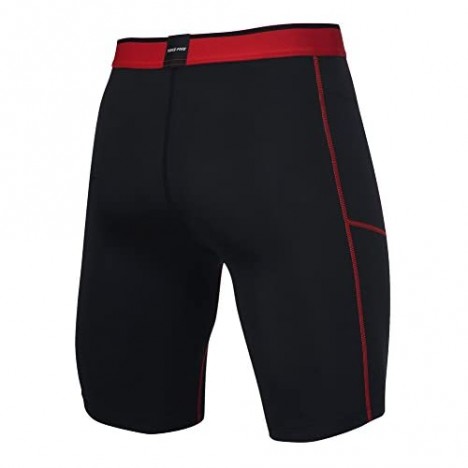 Take Five Men’s Side Pocket Compression Shorts Cool Dry UV Protection Baselayer Running Tights
