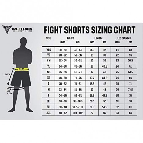 TRI-TITANS Smash Fight Shorts for Men (Adult Sizes)