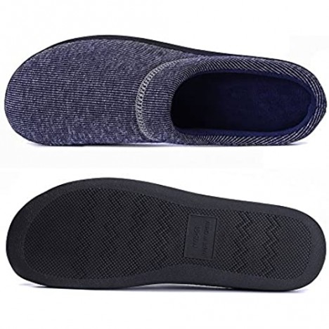 House Slippers Memory Foam Anti-Slip Knitted Breathable Lightweight Indoor Shoes with Non-Slip Sole