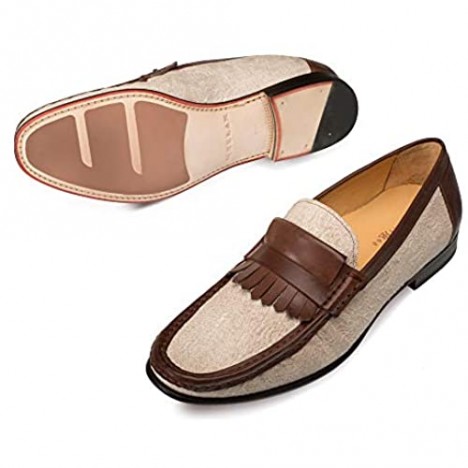 Mezlan Maggi Mens Luxury Formal Loafers - Handsewn Slip-On Moccasin with Leather Sole - Handcrafted in Spain - Medium Width