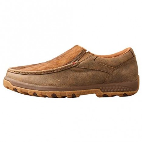 Twisted X Men's CellStretch D Toe Driving Mocs Casual Slip-On Shoes Bomber Brindle 13 M (MXC0009-M-13)