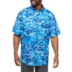 Big & Tall Short Sleeve Printed Fishing Shirt