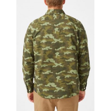 Classic-Fit Camouflage Print Poplin Shirt