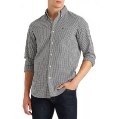 Long Sleeve Stretch Easy Care Gingham Button-Down Shirt