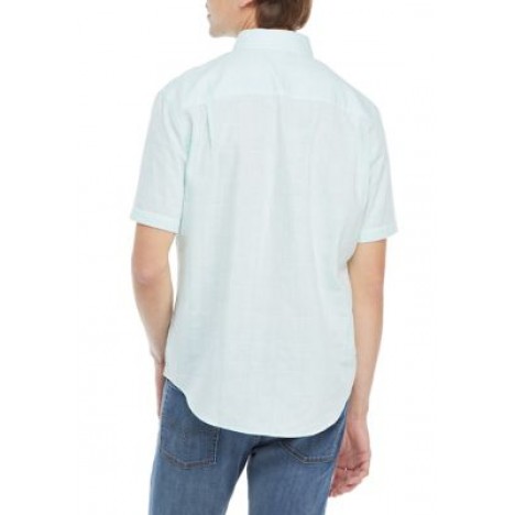 Short Sleeve Patchwork Woven Shirt
