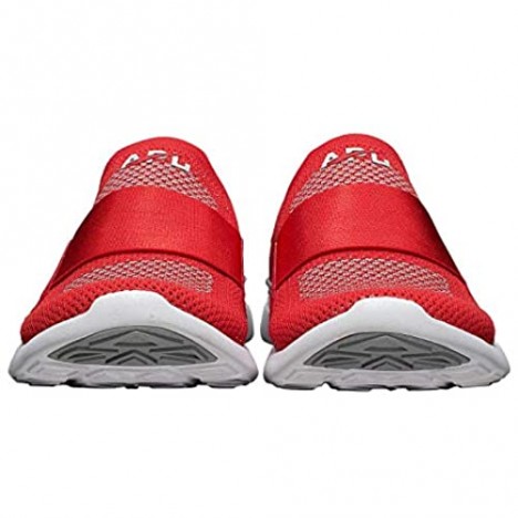 APL: Athletic Propulsion Labs Men's Techloom Bliss Running Sneakers (9 Red/Metallic Silver/White)
