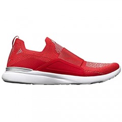 APL: Athletic Propulsion Labs Men's Techloom Bliss Running Sneakers (9 Red/Metallic Silver/White)