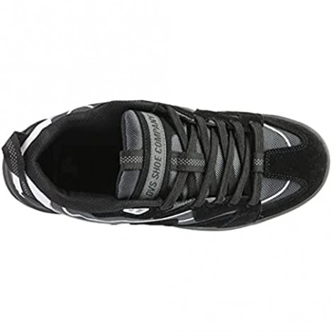 DVS Skateboard Shoes Devious Black/Charcoal/White Suede Mens