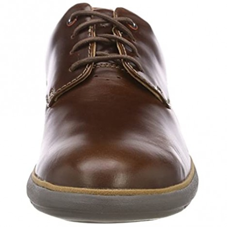 Clarks Men's Derby Lace-Up Brown Mahogany