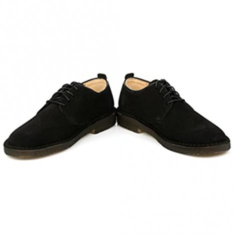 Clarks Originals Mens Desert London Black Leather Shoes 8.5 US