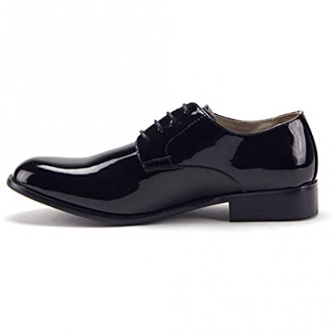 Men's Classic Patent Leather Formal Tuxedo Oxfords Dress Shoes