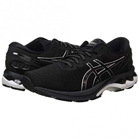 ASICS Gel Kayano 27 Mens Road Running Sport Shoes Lace Up Black/Silver