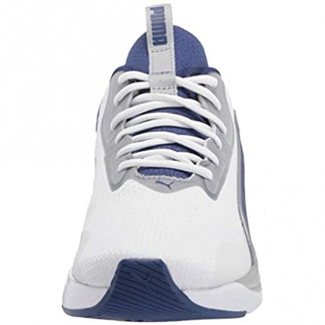 PUMA Men's 19438101 Running Shoe White-Elektro Blue 10