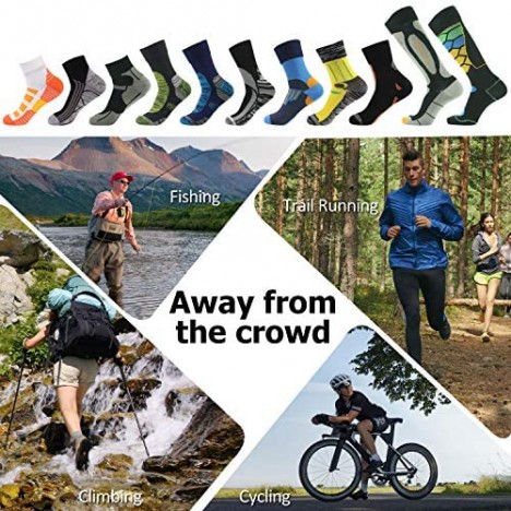 100% Waterproof Running Socks RANDY SUN Unisex Mid-Calf/Ankle Sock XS-L
