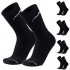 4 Pairs Organic Merino Wool Socks for Men Thermal Hiking Running Socks Crew Boot Socks for Outdoor Activities Black