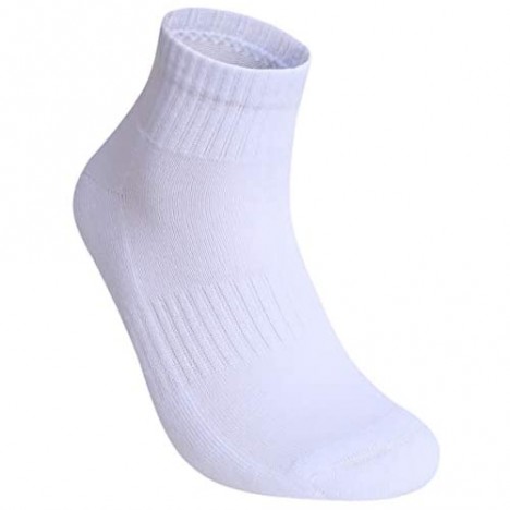 6 Pack Mens Half Cushion Ankle Socks Performance Cotton Running Work Athletic Sock With Moisture Control