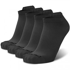 Ankle Compression Running Socks for Men & Women - Low Cut Athletic Socks (2 Pairs)