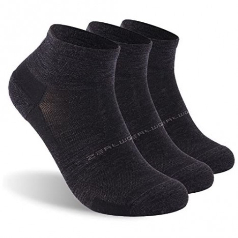 Athletic Running Socks ZEALWOOD Unisex Merino Wool Anti-blister Cushion Hiking Socks 1/3 Pairs