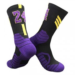 Athletic Socks Basketball Crew Socks-Cotton Moisture Wicking Socks For Football & Running 1-Pair Unisex