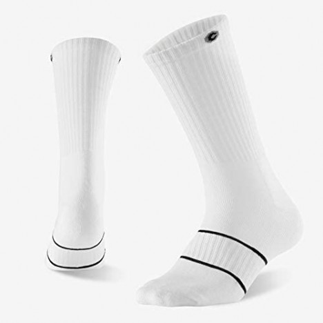 CHINE HIGH Men's Athletic Crew Socks 8 pairs cushioned socks for men sport lightweight 8-12/12-15