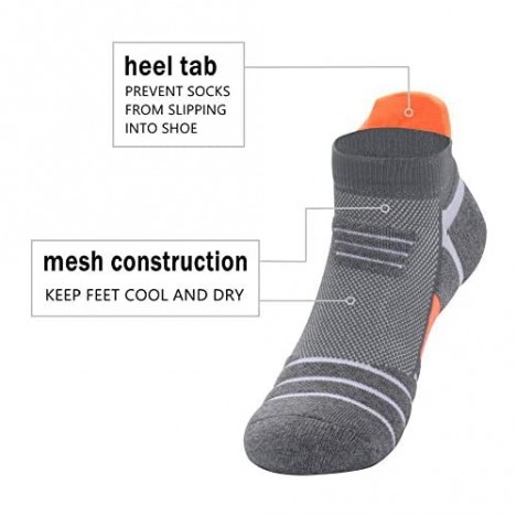 Copper Infused Ankle Socks Unisex Athletic Cushion Low Cut Socks