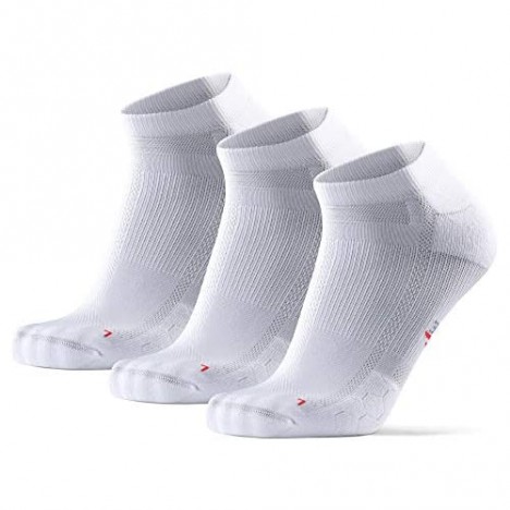 DANISH ENDURANCE Long Distance Low-Cut Running Socks 3-Pack for Men & Women Anti-Blister Padded Athletic Socks