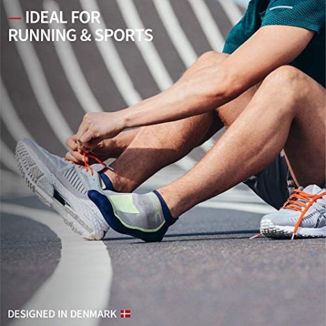 DANISH ENDURANCE Low-Cut Running Socks 3-Pack for Men & Women Moisture Wicking Athletic Ankle Socks for Sports Gym Workouts