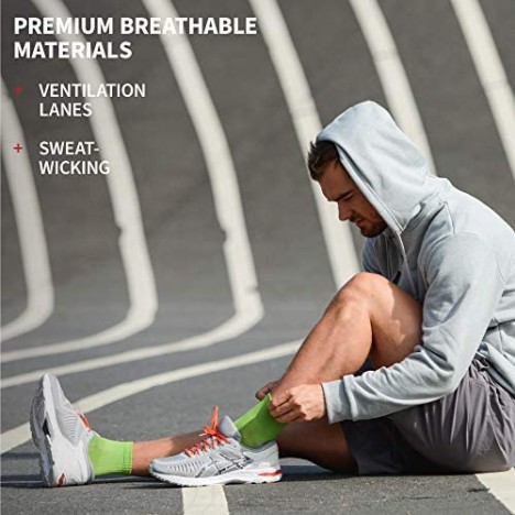 DANISH ENDURANCE Quarter Athletic Socks for Men & Women 5-Pack Made in EU Breatheable Performance Running Sports Gym