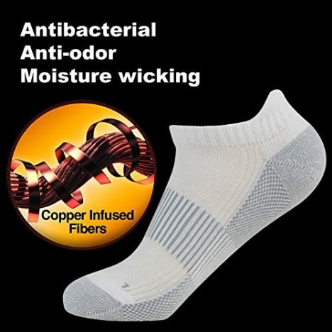 FOOTPLUS Unisex Ankle Copper Golf/Running Socks