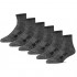 FUN TOES Men's 80% Wool Ankle Socks 6 Pairs Strong Arch Support Winter Cushioned Bottom Ideal for Hiking