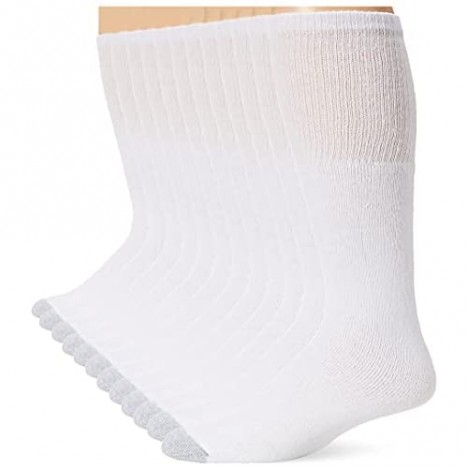 Hanes Over-the-Calf Tube Socks 10 Pack 6-12-White
